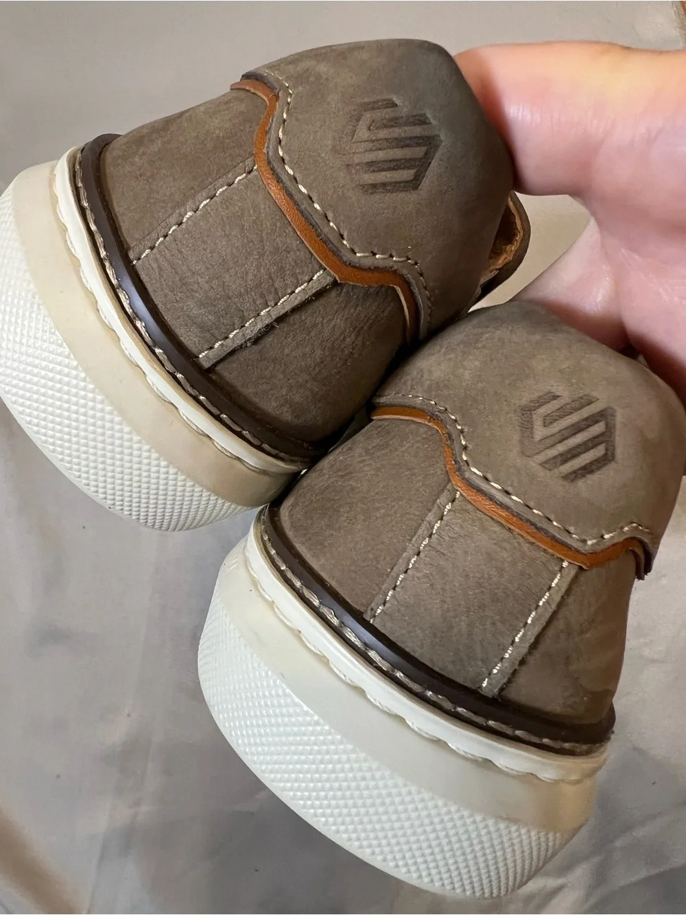 Johnston & Murphy McGuffey 2 Woven Slip-On Sneakers Taupe Nubuck XC4 XC Foam Men
